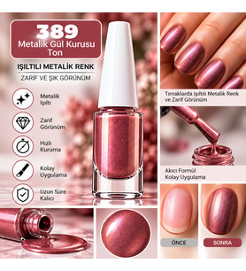 Nail Enamel Oje-389 Met. Gül Kurusu