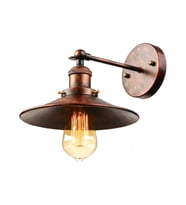 RİOLİGHT RETRO BAKIR ESKİTME METAL APLİK ŞAPKA ÇAPI: 22CM (Siyah - Beyaz)
