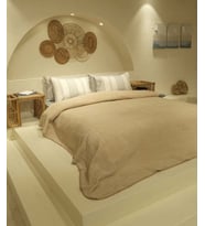 Koza Home Twin Battaniye Soft Pamuklu Çift Kişilik Battaniye Kahve Krem 200 x 220 5020A