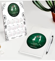 BK Gift Kişiye Özel İsimli Öğretmenler Günü Tasarımlı Defter Tükenmez Kalem ve Masaüstü 2024 Takvim Hediye Seti - 1, Öğretmene Hediye, Öğretmenler Günü