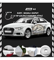 Audi A3 Oto Araç Kapı Koruma Fitili 5metre Parlak Beyaz Renk