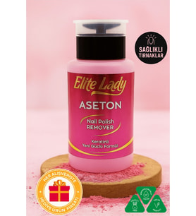 Pompalı Aseton Keratinli Ekstra Güçlü Oje Çıkarıcı Tırnak Uzamasına Yardımcı Besleyici Aseton 200 ml