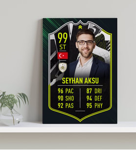 BK Gift Kişiye Özel Kanvas Tablo Futbolcu Kartı-4