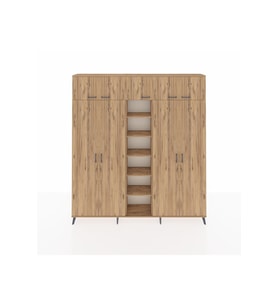 Arges Gardrop 18 Raflı 9 Kapaklı 220x30x243 Çam-Çam