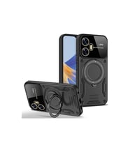 Realme C55 Kılıf Joy Lens Standlı Kapak - Siyah