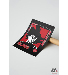 Dragon Ball Goku Black Poster, Çerçevesiz Yüksek Kalite Duvar Afişi - Anime Severlere
