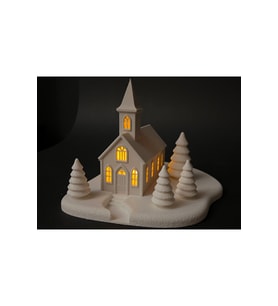 Yılbaşı Süsü Led Işıklı Tekli Bahçeli Ev Dekorasyon Biblo Kış manzaralı tealight Led Mumlar Hediye