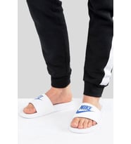 Nike Futura Benassi Slide White-Blue Unisex Beyaz-Mavi Terlik Tek Bantlı