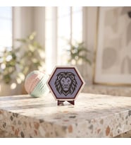 Asil Figürlü Aslan Motifli Modern Masaüstü Süsü Ofis Köşelerinizi Tamamlayan Zarif ve Şık Bir Tasarım Obje 10x10 cm