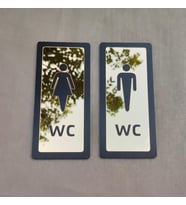Wc Bay ve Bayan Set Yönlendirme Levhası Gold Diamond Serisi