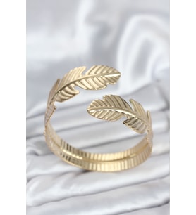 Yaprak Model Gold Renk Kadın Bileklik 5886 - HPSBYI2711-7698