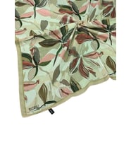 Ebruli Soft Pamuklu Çiçek Desenli Eşarp - 95x95 cm (Bej)