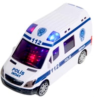 Polis Arabası - 3D Işıklı, Sirenli Çarp Dön Sensörlü