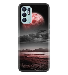Oppo Reno 6 Kılıf Resimli Desenli Silikon Platinium Series Red World 1836