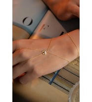 925 Ayar Gümüş Gold Kaplama Yengeç Model Şahmeran Bileklik