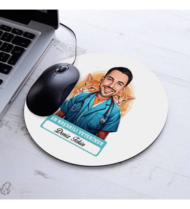 Kişiye Özel Hediye Karikatürlü En İyi Erkek Veteriner Mousepad