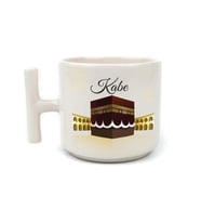 Kabe Baskılı Beyaz Kulplu T Kupa