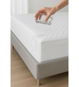 Alezi Pamuklu Kapitone Fitted Full Kenar Sıvı Geçirmez Yatak Koruyucu Beyaz (70 x 140)