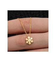 Gümüş Gold Minimal Kar Tanesi Kadın Kolye CSR2185562