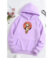Unisex Shinobi Kedi Baskılı Sweatshirt (Lila)