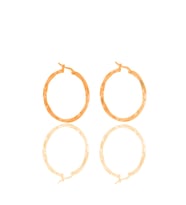 Gümüş rose 36 mm burgu halka küpe SGTL11551ROSE