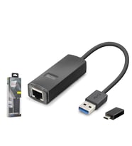 Usb 3.1 Usb Type-c Gen1 Ethernet Adaptör Gigabit Siyah LAN03