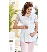 FLZ 24-286 YENİ SEZON HAMİLELOHUSA PİJAMA TAKIMI (Pembe)