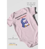 Babaannemin Evinde Diyet Yapılmaz! Baskılı Bebek Zıbını – Çıtçıtlı Body  %100 Pamuk Kısa Kol (Bebek Pembesi)
