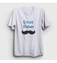 Presmono Unisex Beyaz Erkek Oldum Sünnet T-Shirt 553543tt (Beyaz)