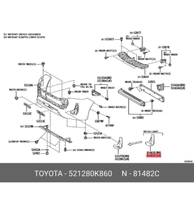 Sis Lamba Kapağı Hilux 2020 Sonrası Adventure-Hı-Cruıser Sol Sis Delikli (Oem No:521280K860)