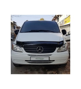 Mercedes Vito W639 Ön Kaput Koruma Rüzgarlığı 3mm Akrilik (abs) Parlak Siyah Deflektör 04-10