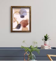 BK Gift Otel Odası Konseptli Doğal Masif Ahşap Çerçeveli Tablo 45x65cm-64