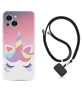 Reeder S23 Max Pro Kılıf Silikon Boyun Askılı İpli Desenli Silikon Sweety Unicorn 1737
