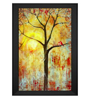 Manzara Temalı Kanvas Tablo 50 x 70 cm Siyah Çerçeve