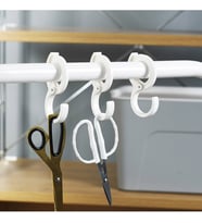 Kelepçeli Askı Pratik Cırt Model Portatif Askı Kancalı Banyo Mutfak Askısı 2Adet