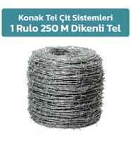 KONAK TEL ÇİT SİSTEMLERİ 1.6 MM ÇİFT SARIM 250 METRE DİKENLİ TEL