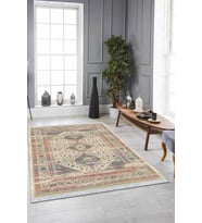 Çok Renkli Vintage Dokuma Pamuk Taban Kaymaz Kilim KLM168