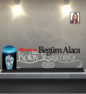 Kişiye Özel Uzay Karikatürlü Kolay Yetişmiyor Ahşap Biblo Bayan-3