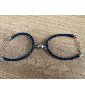 Mıknatıslı Çift Sevgili Bilekliği Lacivert