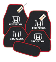 Honda Logolu 5’li Oto Halı Paspas Seti – Kaymaz, Suya Dayanıklı, Aracınıza Özel Premium Görünüm (Antrasit - Kırmızı)