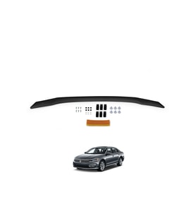 Volkswagen Passat Ön Kaput Koruma Rüzgarlığı 3mm Akrilik (ABS) Parlak Siyah Deflektör 2015->