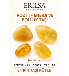 Sertifikalı AAA+ Kalite Gerçek Sitrin Taşı Kütle (Çok Renkli)