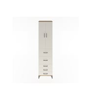 Hyperion Dolap 3 Raflı 5 Çekmeceli 2 Kapaklı 60x44x243 Çam-Aytaşı