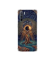 PrintiFy Oppo Reno3 ile Uyumlu Simya Serisi Kozmik Denge Tasarımlı Uv Baskılı Köşe Korumalı Antişok Kılıf
