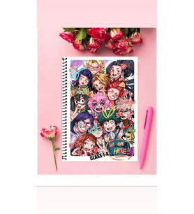 My Hero Acamia Anime Defter 1 Adet Özel Tasarım A4 Boyutu Telli Çizgili Defter 21*29 Cm