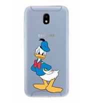 Samsung Galaxy J5 Pro Kapak Donald Duck Tasarımlı Şeffaf Silikon Kılıf
