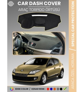 RENAULT MEGANE 3 NAVİGASYONSUZ (2009-2016) Torpido Örtüsü Ön Göğüs Koruma Torpido Koruma Araca Özel