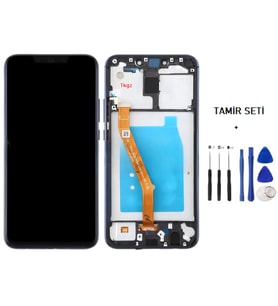 Tkgz Mate 20 Lite Uyumlu Lcd Ekran Dokunmatik Servis ÇITALI MAVİ + TAMİR SETİ