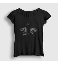 Presmono Kadın Siyah Real V2 Rapper NF T-Shirt 305043tt