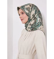 Lesscarves Desenli Pamuk İpek Eşarp LS2207